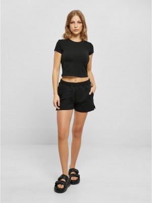 Дамски къси панталони в черен цвят Urban Classics Terry Shorts