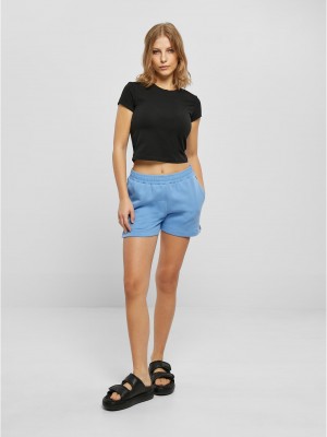Дамски къси панталони в светлосин цвят Urban Classics Terry Shorts