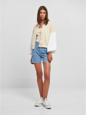 Дамско колежанско яке в бежов цвят Urban Classics College Terry Дамско колежанско яке в бежов цвят Urban Classics College Terry