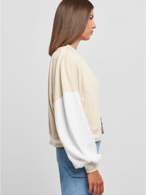 Дамско колежанско яке в бежов цвят Urban Classics College Terry Дамско колежанско яке в бежов цвят Urban Classics College Terry