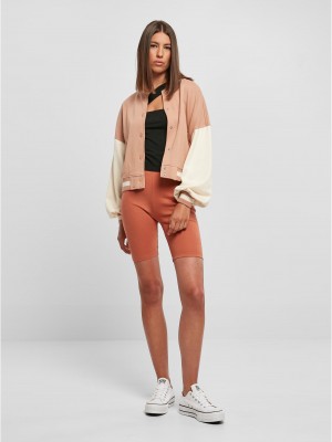 Дамско колежанско яке в цвят праскова Urban Classics College Terry Дамско колежанско яке в цвят праскова Urban Classics College Terry