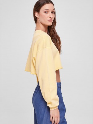 Дамска къса блуза в жълт цвят Urban Classics Ladies Terry Дамска къса блуза в жълт цвят Urban Classics Ladies Terry
