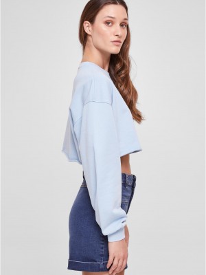 Дамска къса блуза в светлосин цвят Urban Classics Ladies Terry Дамска къса блуза в светлосин цвят Urban Classics Ladies Terry