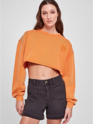 Дамска къса блуза в оранжев цвят Urban Classics Ladies Terry Дамска къса блуза в оранжев цвят Urban Classics Ladies Terry