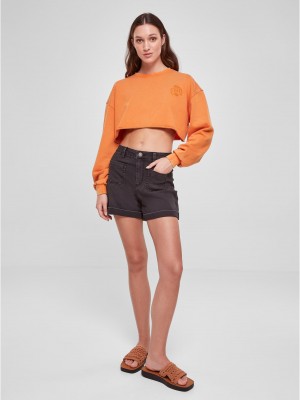 Дамска къса блуза в оранжев цвят Urban Classics Ladies Terry Дамска къса блуза в оранжев цвят Urban Classics Ladies Terry
