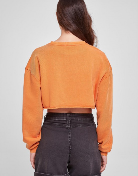 Дамска къса блуза в оранжев цвят Urban Classics Ladies Terry, Urban Classics, Блузи - Complex.bg