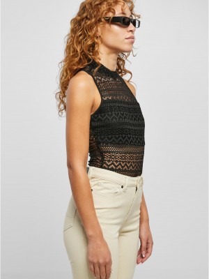 Дамско дантелено боди в черен цвят Urban Classics Ladies Body