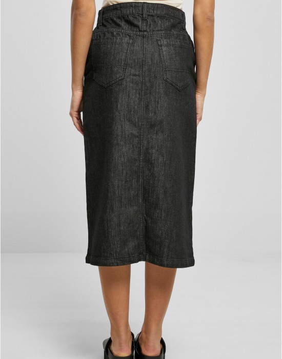 Дамска дълга дънкова пола в черен цвят Urban Classics Denim Skirt, Urban Classics, Поли - Complex.bg