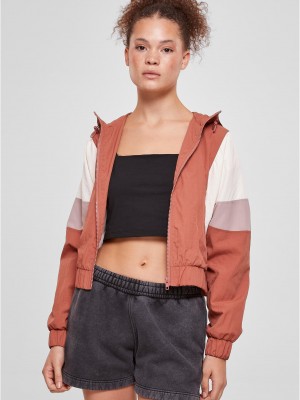 Дамско късо пролетно яке с качулка в цвят праскова Urban Classics Crinkle Jacket Дамско късо пролетно яке с качулка в цвят праскова Urban Classics Crinkle Jacket