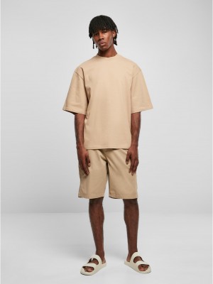 Мъжка тениска в бежов цвят Urban Classics Organic Tee Мъжка тениска в бежов цвят Urban Classics Organic Tee