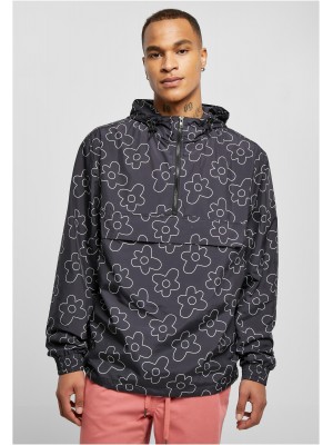 Мъжка ветровка с качулка в цветен десен Urban Classics Flower AOP