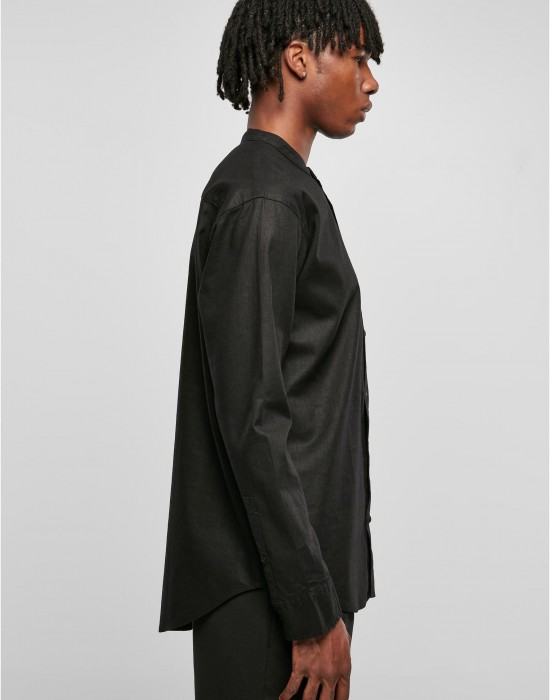 Мъжка ленена риза в черен цвят Urban Classics Linen Shirt, Urban Classics, Ризи - Complex.bg