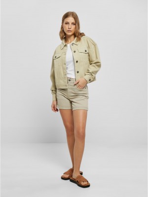 Дамско дънково яке в бежов цвят Urban Classics Denim Jacket Дамско дънково яке в бежов цвят Urban Classics Denim Jacket