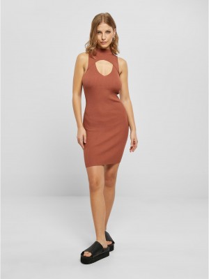 Дамска рокля в цвят праскова Urban Classics Ladies Dress