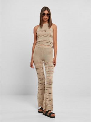 Дамски плетен топ в бежов цвят Urban Classics