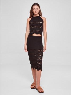 Дамска плетена пола в черен цвят Urban Classics Ladies Knit Skirt