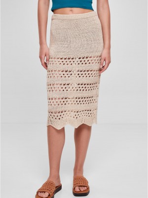 Дамска плетена пола в бежов цвят Urban Classics Ladies Knit Skirt