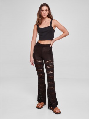 Дамски плетен панталон в черен цвят Urban Classicss Knit Leggings