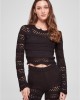 Дамска къса плетена блуза с дълги ръкави в черен цвят Urban Classics, Urban Classics, Блузи - Complex.bg