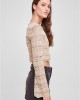 Дамска къса плетена блуза с дълги ръкави в бежов цвят Urban Classics, Urban Classics, Блузи - Complex.bg