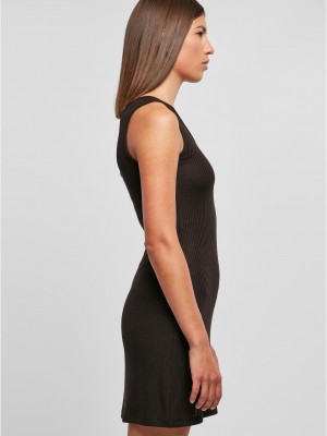 Дамска рокля с една презрамка в черен цвят Urban Classics One Shoulder Dress