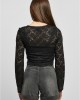 Дамска къса блуза с дълги ръкави в черен цвят Urban Classics, Urban Classics, Блузи - Complex.bg