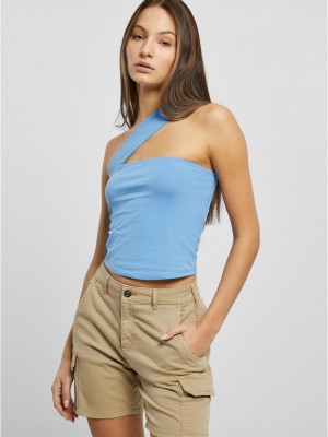 Дамски топ с една презрамка в светлосин цвят Urban Classics
