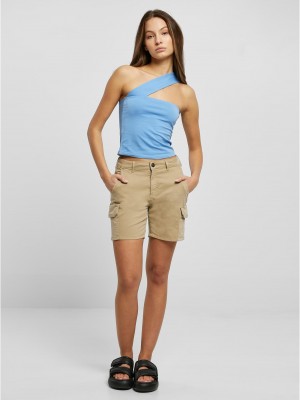 Дамски топ с една презрамка в светлосин цвят Urban Classics