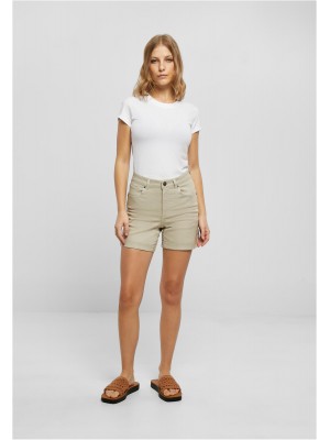 Дамски къси дънкови панталони в светлобежов цвят Urban Classics