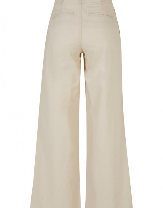 Дамски дълъг ленен панталон в цвят екрю Urban Classics Linen Pants, Urban Classics, Панталони - Complex.bg