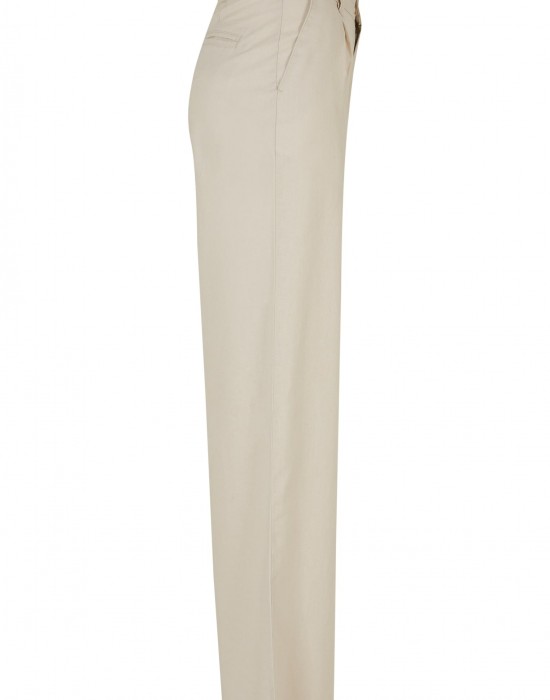 Дамски дълъг ленен панталон в цвят екрю Urban Classics Linen Pants, Urban Classics, Панталони - Complex.bg
