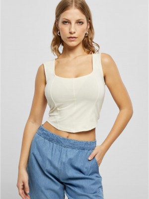 Дамски топ в цвят екрю Urban Classics