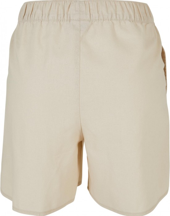 Дамски къс ленен панталон в цвят екрю Urban Classics Ladies Linen Shorts, Urban Classics, Къси панталони - Complex.bg