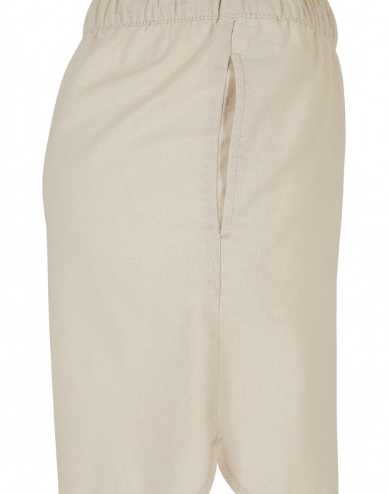 Дамски къс ленен панталон в цвят екрю Urban Classics Ladies Linen Shorts, Urban Classics, Къси панталони - Complex.bg