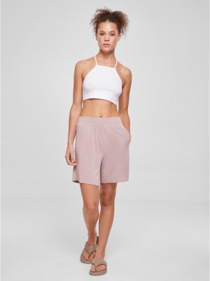 Дамски къси панталони в светлолилав цвят Urban Classics Ladies Shorts