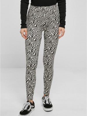 Дамски дълъг клин в зебров принт Urban Classics Ladies AOP Leggings psychedelicblack Дамски дълъг клин в зебров принт Urban Classics Ladies AOP Leggings psychedelicblack