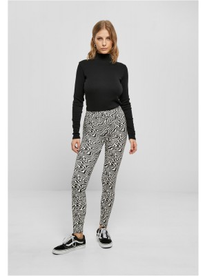 Дамски дълъг клин в зебров принт Urban Classics Ladies AOP Leggings psychedelicblack Дамски дълъг клин в зебров принт Urban Classics Ladies AOP Leggings psychedelicblack