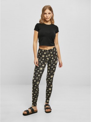 Дамски дълъг клин в цветен десен Urban Classics Ladies AOP Leggings blacksun Дамски дълъг клин в цветен десен Urban Classics Ladies AOP Leggings blacksun