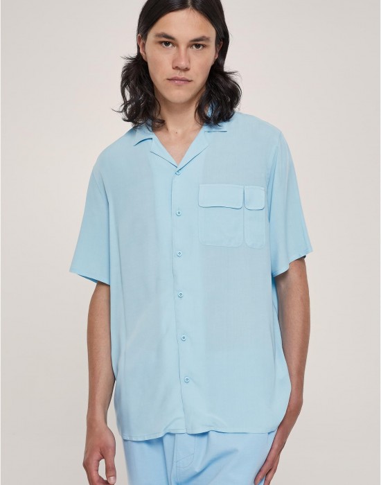 Мъжка риза в светлосин цвят Urban Classics Camp Shirt, Urban Classics, Ризи - Complex.bg