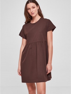 Дамска рокля в кафяв цвят Urban Classics Dress