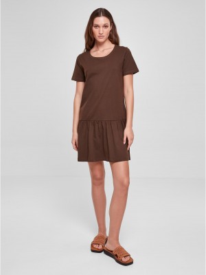 Дамска рокля в кафяв цвят Urban Classics Dress