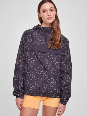 Дамска ветровка с качулка в тъмнолилав цвят Urban Classics Ladies AOP Jacket Дамска ветровка с качулка в тъмнолилав цвят Urban Classics Ladies AOP Jacket