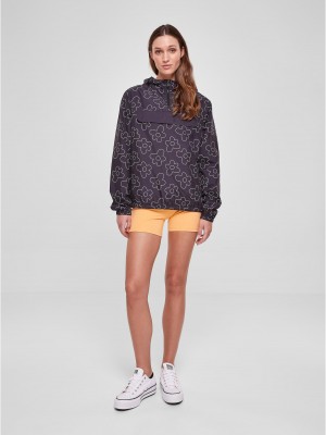 Дамска ветровка с качулка в тъмнолилав цвят Urban Classics Ladies AOP Jacket Дамска ветровка с качулка в тъмнолилав цвят Urban Classics Ladies AOP Jacket