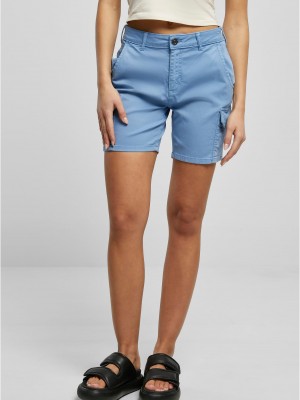 Дамски къси карго панталони в светлосин цвят Urban Classics Ladies Cargo Shorts