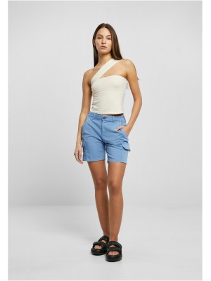 Дамски къси карго панталони в светлосин цвят Urban Classics Ladies Cargo Shorts