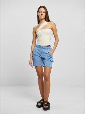 Дамски къси карго панталони в светлосин цвят Urban Classics Ladies Cargo Shorts