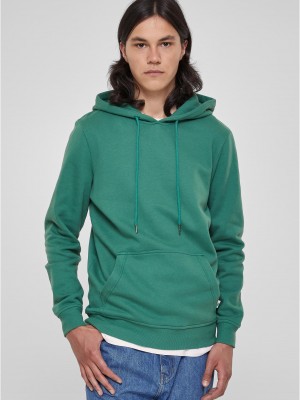 Мъжки суичър с качулка в зелен цвят Urban Classics Basic Hoody