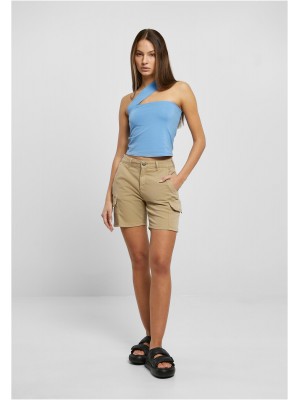 Дамски къси карго панталони в бежов цвят Urban Classics Ladies Cargo Shorts