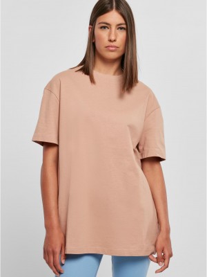 Дамска широка тениска в цвят праскова Urban Classics Boyfriend Tee
