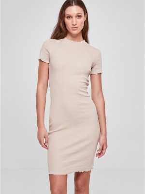 Дамска рокля в светлобежов цвят Urban Classics Ladies Tee Dress